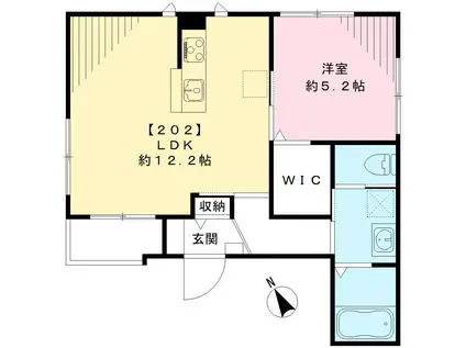 エストレヤ学芸大学(1LDK/2階)の間取り写真