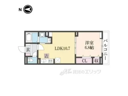 G-SQUARE(1LDK/2階)の間取り写真