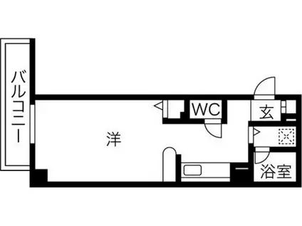 APT-K(1K/2階)の間取り写真