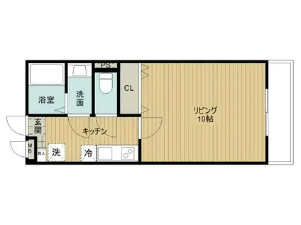 リゾナーレ上近江A棟(1K/1階)の間取り写真