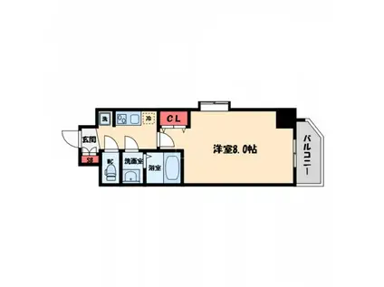 スプランディッドキャトル(1K/2階)の間取り写真