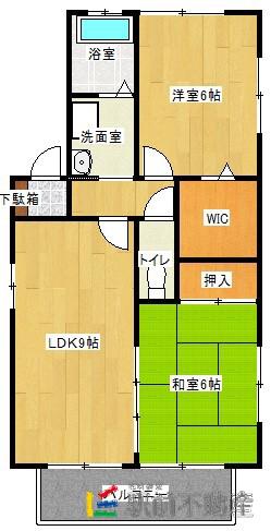 ピュアザタクマ(2LDK/2階)の間取り写真