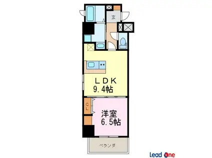 プレミアムコートりんくう(1LDK/8階)の間取り写真