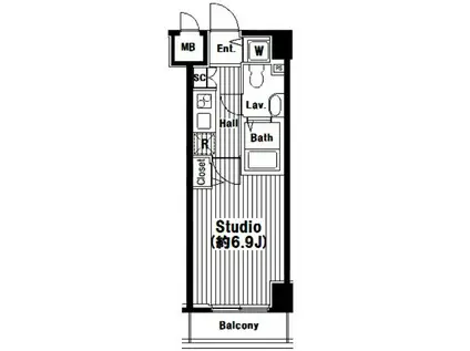 グランド・ガーラ芝公園(1K/7階)の間取り写真