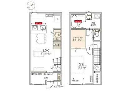 モッレ ユウ(1LDK/1階)の間取り写真