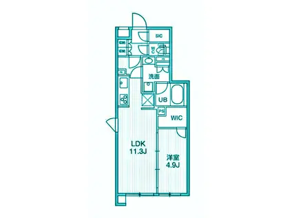 オルタナ祐天寺(1LDK/2階)の間取り写真