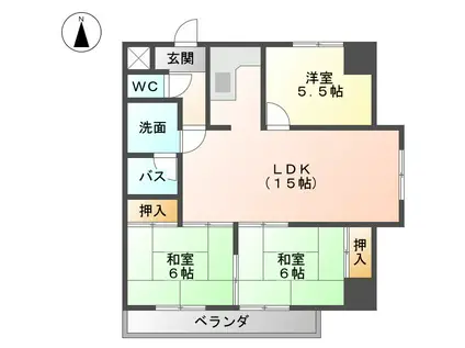 BORAX-TOWER(3LDK/3階)の間取り写真