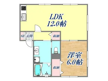 テルモスビビエンダ・ヒラカ(1LDK/1階)の間取り写真