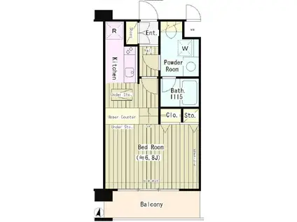 イーシス24(1K/2階)の間取り写真