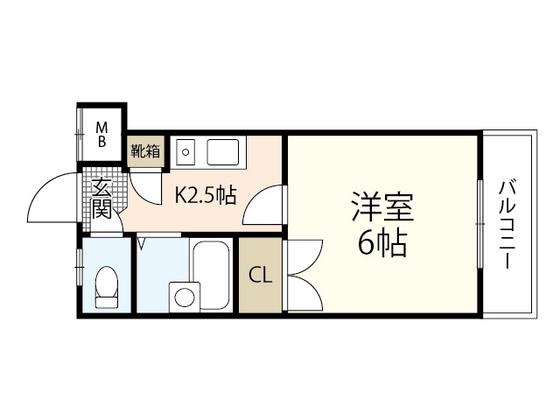 リバーパレス牛田新町(1K/3階)の間取り写真