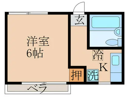 シエ・モア・クレール(1K/2階)の間取り写真