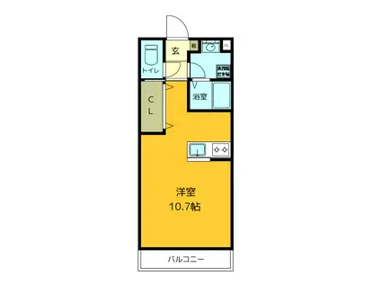 サンサンハイム恵那(ワンルーム/1階)の間取り写真