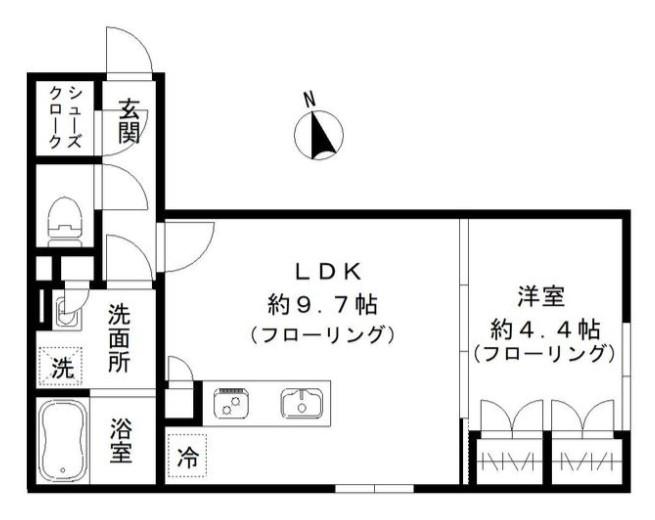 ラプレ本駒込(1LDK/2階)の間取り写真