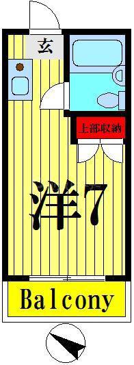 ゾンネンハイム・アマノ(ワンルーム/3階)の間取り写真