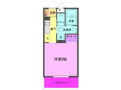 DIVERSITA鉈屋町(1K/1階)の間取り写真