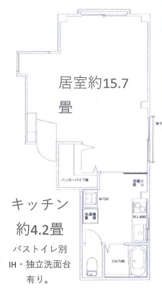 ヨシハラビルVOL2(1K/3階)の間取り写真