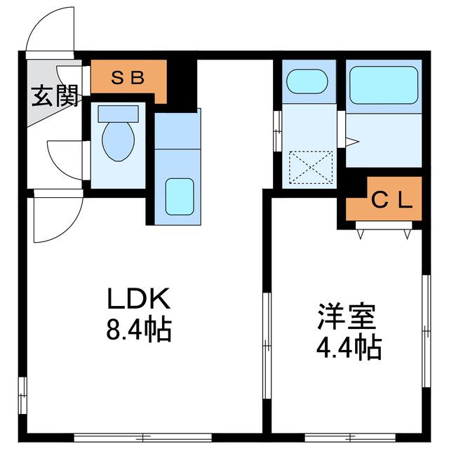 COLORE N15W1 コローレN15W1(1LDK/2階)の間取り写真