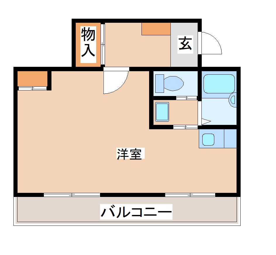 幸栄荘(ワンルーム/3階)の間取り写真