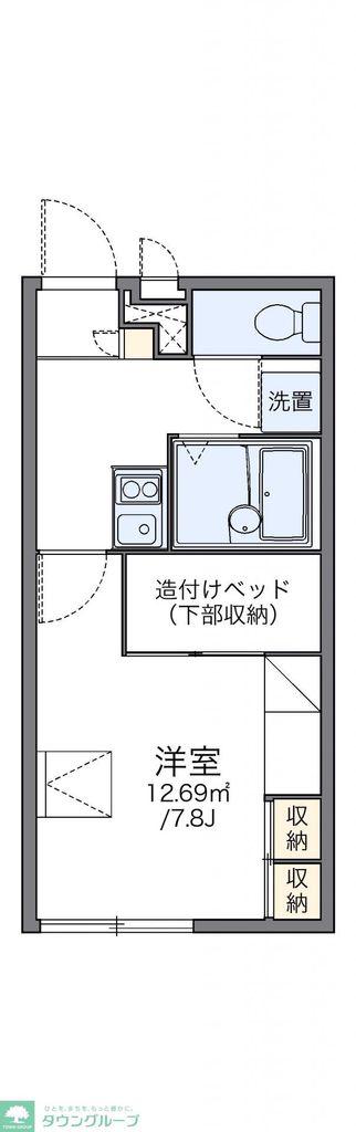 レオパレスセゾン(1K/1階)の間取り写真