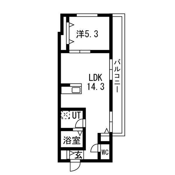 SEREINE NEFLIER(1LDK/2階)の間取り写真