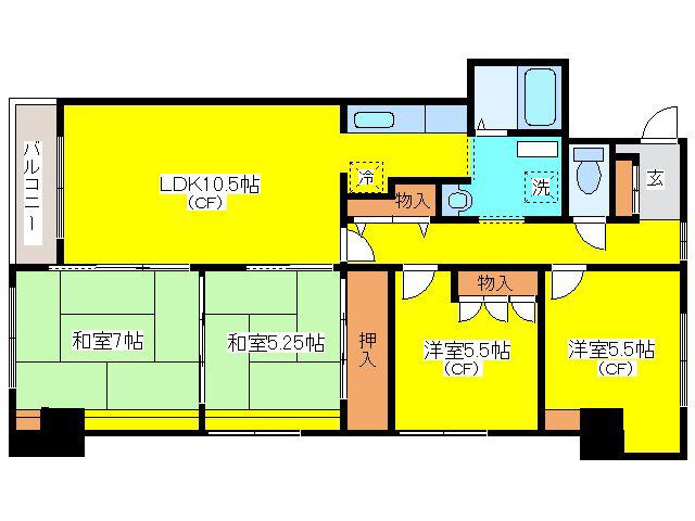 サンシャイン85(4LDK/8階)の間取り写真