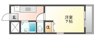 入江第二ビル(1K/3階)の間取り写真