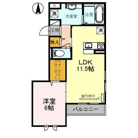 MIYABIII(1LDK/3階)の間取り写真