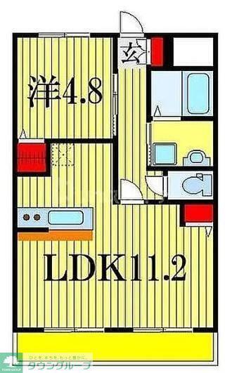 ネオハイムK2(1LDK/1階)の間取り写真