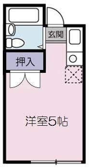 ビレッヂなかよし(ワンルーム/2階)の間取り写真