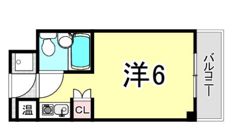 ヴィラサンローズ(ワンルーム/3階)の間取り写真