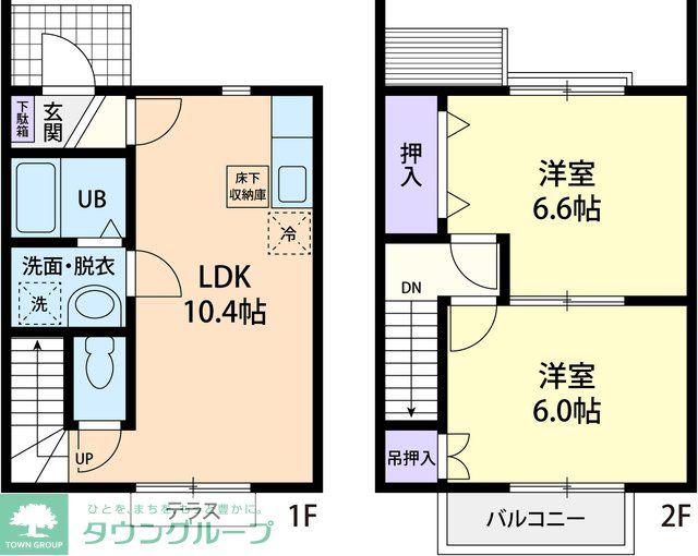RELIVE B(2LDK/1階)の間取り写真