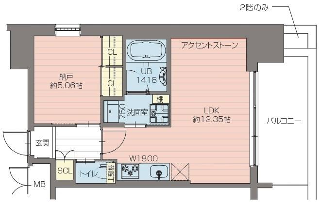 プレジオ阿波座(1LDK/14階)の間取り写真