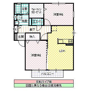 大黒屋2(2LDK/2階)の間取り写真