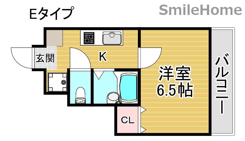 ルミエール花園II(1K/8階)の間取り写真