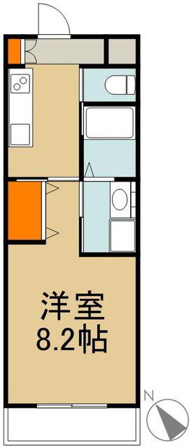 キャトルセゾン川崎(1K/3階)の間取り写真