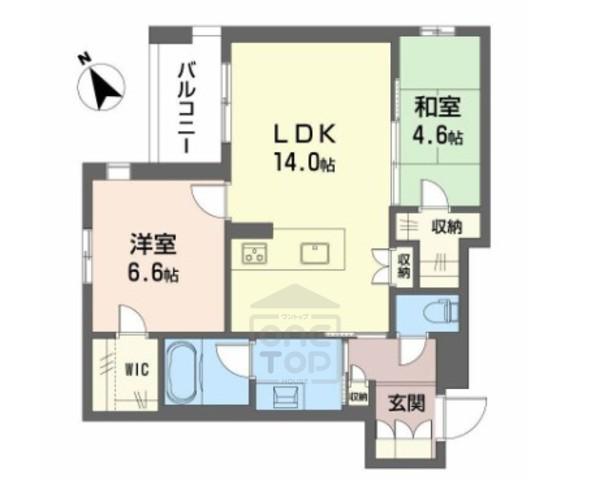 シャーメゾングランデ(2LDK/2階)の間取り写真
