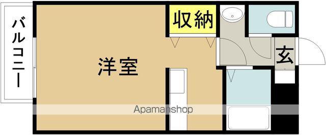 ミリオン清水(ワンルーム/3階)の間取り写真