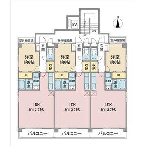 レージュ豊が丘(1LDK/3階)の間取り写真