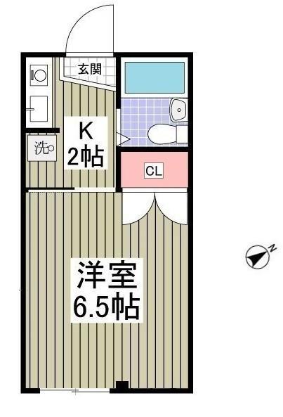 グランブルー(1K/3階)の間取り写真