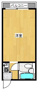 クレアドル芦屋西(1K/1階)の間取り写真