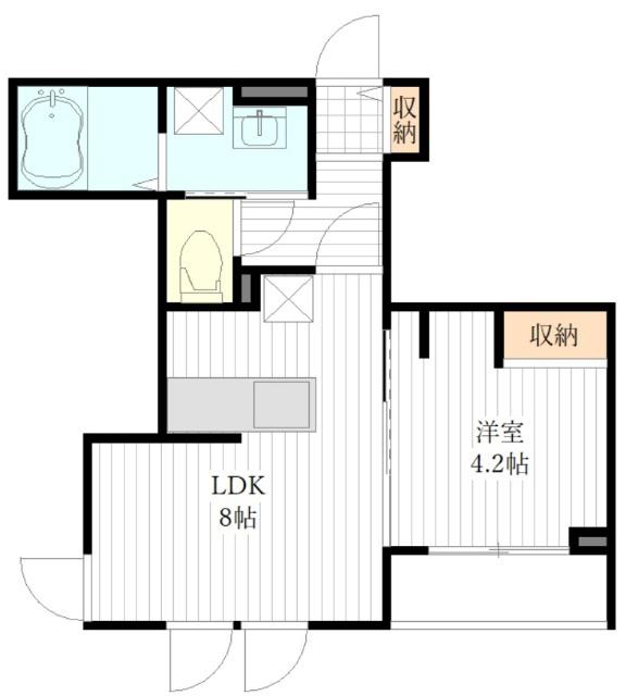 ベルリードカンターレ 宮城の萩(1LDK/1階)の間取り写真