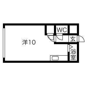 DAIWA南郷II(ワンルーム/2階)の間取り写真