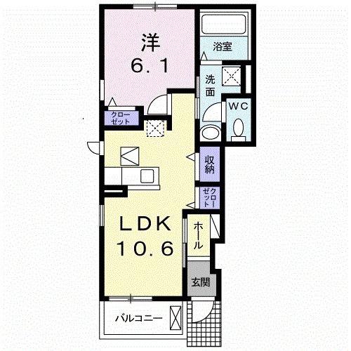 グランテラス(1LDK/1階)の間取り写真