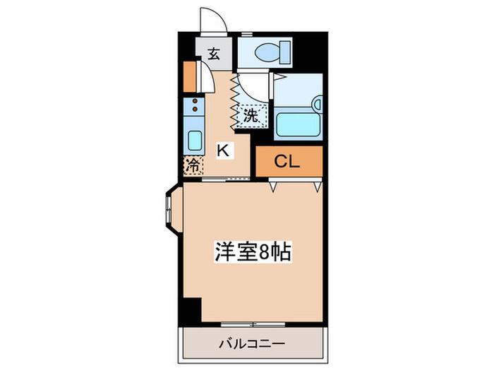 ハイツあずみ(1K/2階)の間取り写真