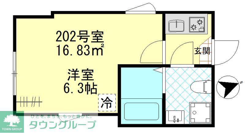 グランツ堀切(1K/2階)の間取り写真
