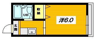 サンハイツ住田(1K/1階)の間取り写真