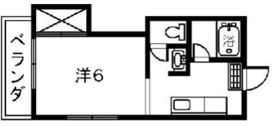 ホワイトコーポ(1K/4階)の間取り写真