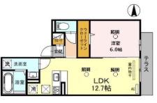 ガーデンハイツ(1LDK/1階)の間取り写真