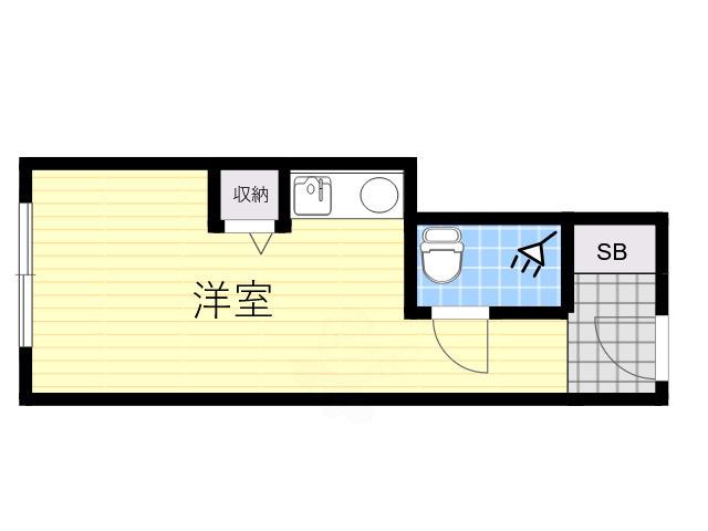 プランドール(ワンルーム/4階)の間取り写真
