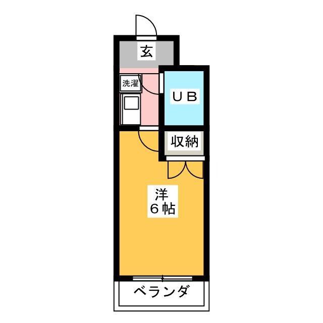 グレイスランド宮崎台(1K/1階)の間取り写真
